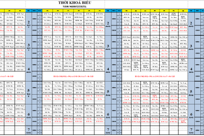 Thời khóa biểu tuần 14